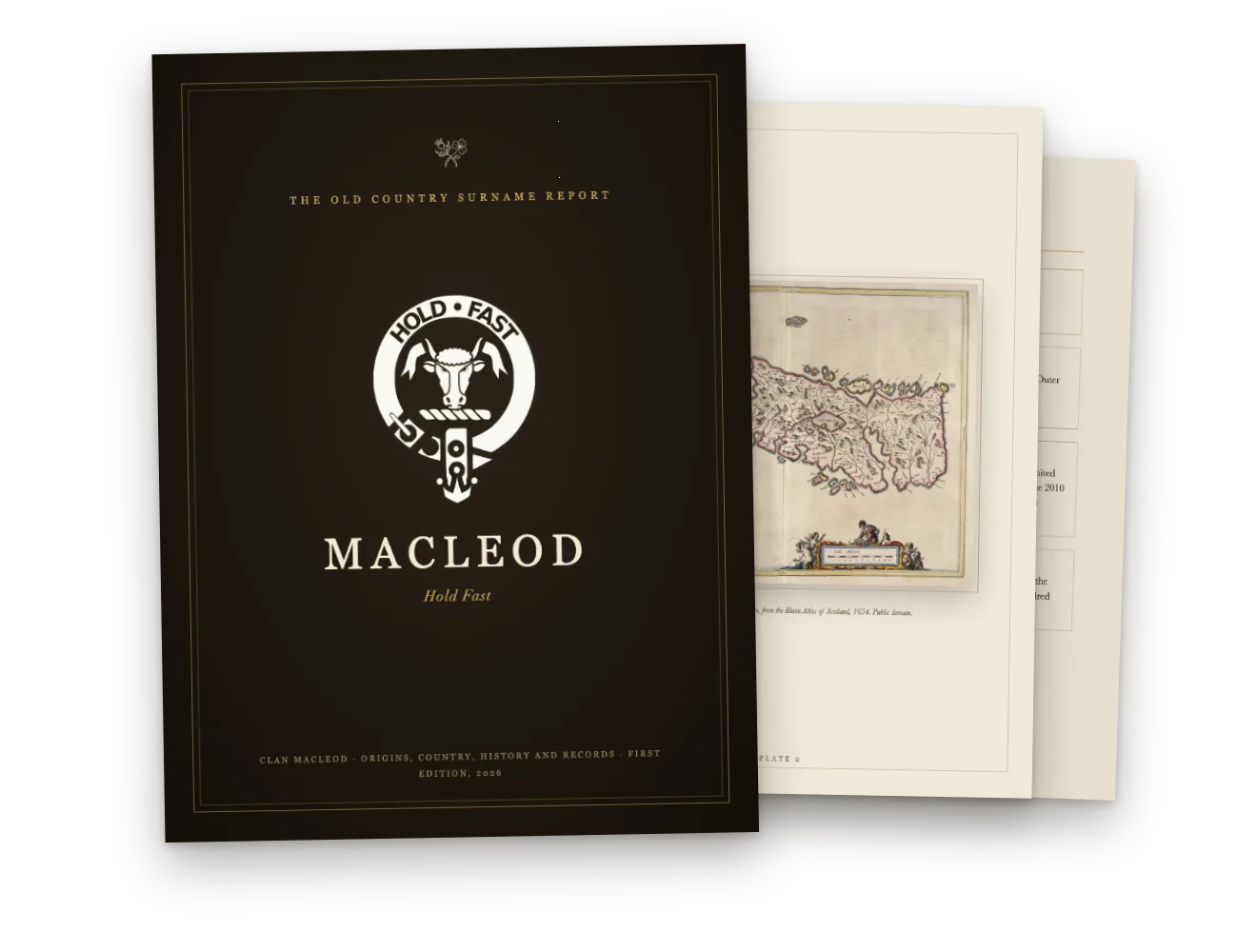 The MacLeod Surname Report, open at the castles chapter
