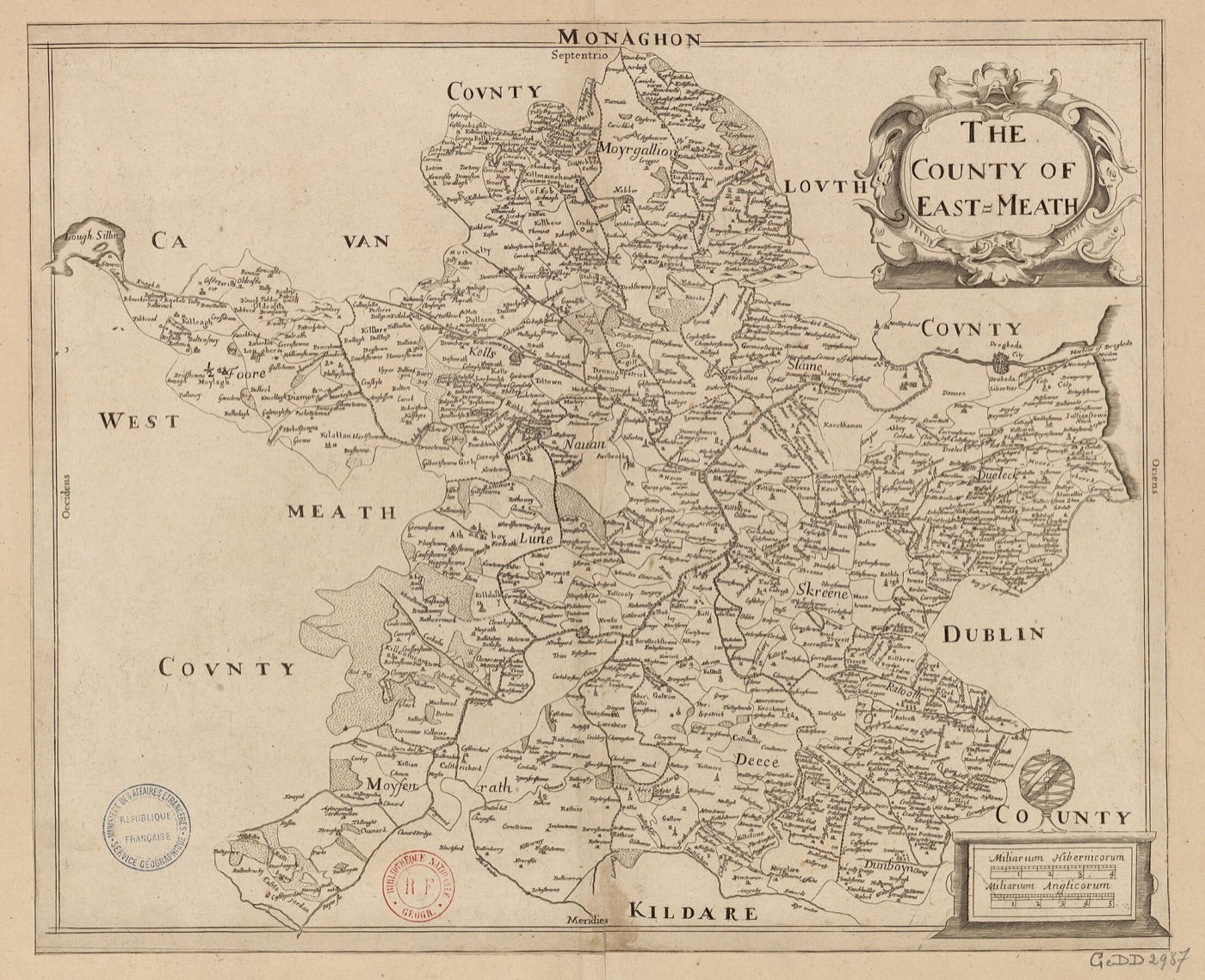 The County of East-Meath, 1685 — Sir William Petty. Woulfe names the Fox family's ancestors an old Meath family before their patrimony narrowed to Kilcoursey. B