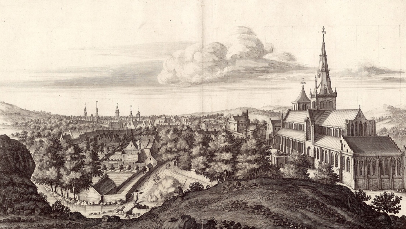 Glasgow Cathedral, from John Slezer's Theatrum Scotiae, 1693. William de Kyrkland was recorded a burgess of this city in 1424, and Alan de Kyrkelande and John d