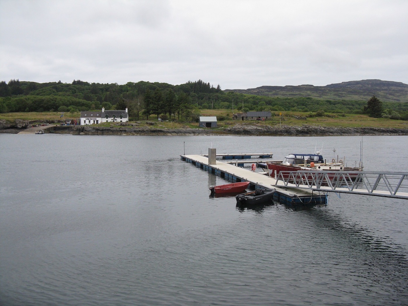 Ulva today, seen from Mull — the MacQuarrie chiefs' own island, photographed in 2019. Photograph by M J Richardson, Geograph Britain and Ireland, CC BY-SA 2.0.