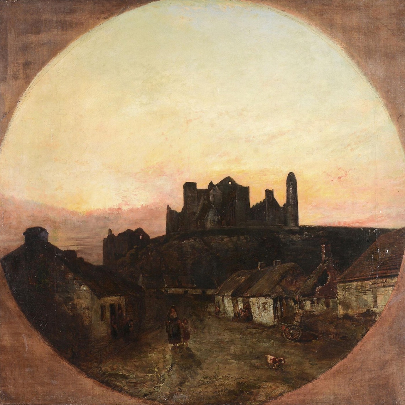 The Rock of Cashel at dusk, on the doorstep of Kilnamanagh — Henry Mark Anthony, oil on canvas, 19th century. The O'Dwyers' last chief, Philip, captured Cashel 