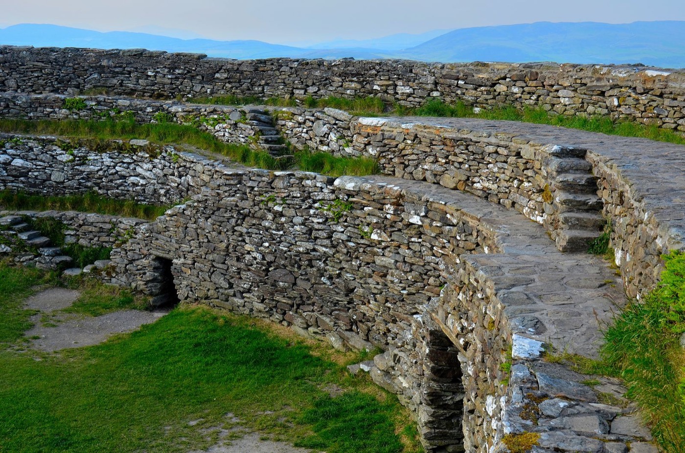 The Grianán of Aileach, the stone ringfort above the neck of the Inishowen peninsula in County Donegal. The parish of Burt below it returned eleven Peoples at t