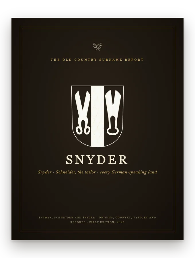 Cover of the Snyder Surname Report