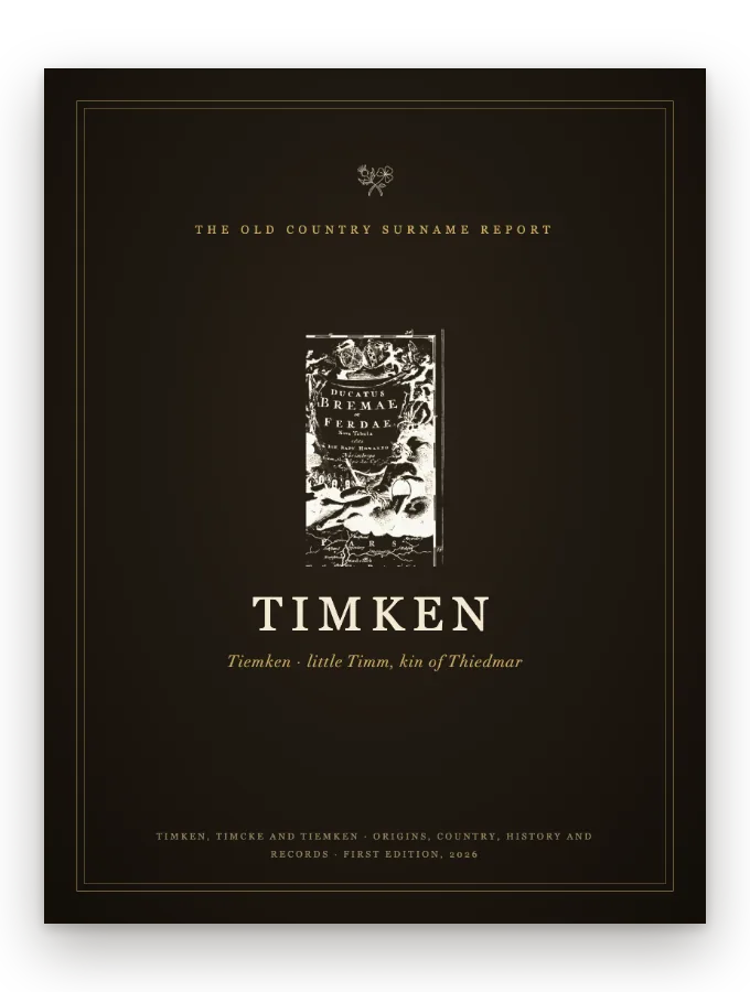 Cover of the Timken Surname Report